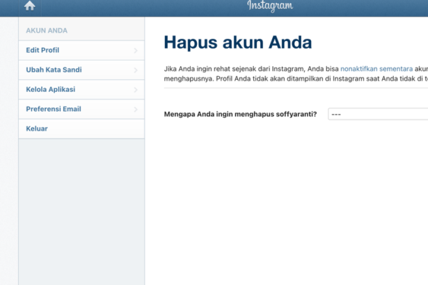 Ini Cara Menghapus Akun Instagram Permanen atau Sementara