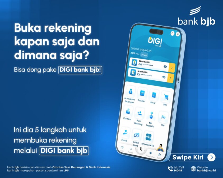 Mau Punya Rekening bank bjb? Sekarang Bisa Kapan Saja dan di Mana Saja